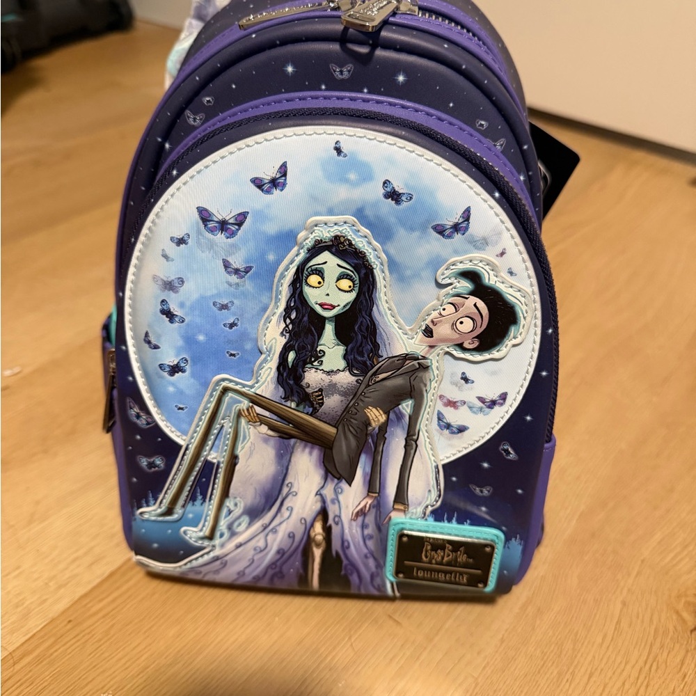 The Corpse Bride Mini Backpack Loungefly Artwork - Purple/Blue